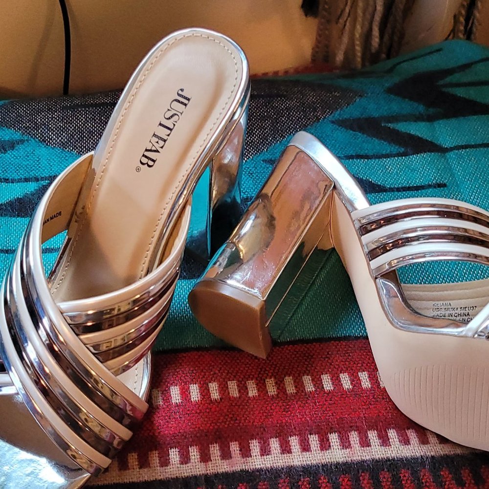 Just Fab New 6.5  slip on Heels